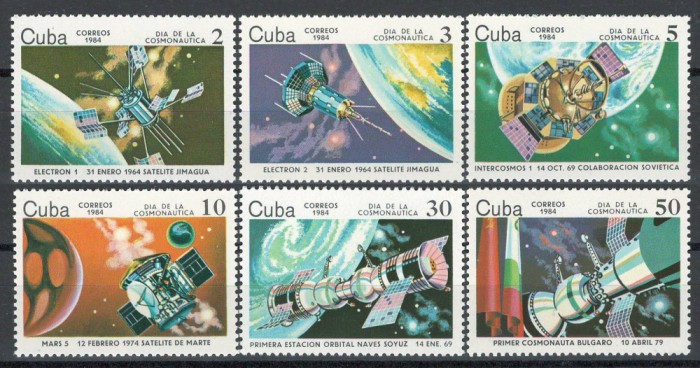 Cuba 1984 Mi 2844/49 MNH - Calatorie &icirc;n spatiu