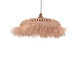 Cumpara ieftin Lustra Borobe din fibre eco culoare naturala 60x60x35+ cm