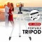 Trepied fotografic din aluminiu, compact, cu suport mobil 3D + Telecomanda Bluetooth