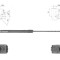 Amortizor capota spate, echilibror haion Mercedes Clasa A (W176), 06.2012-, Stanga = Dreapta, Lungime, Cursa, Forta: 527 mm, 218 mm, 390 N, Hatchback