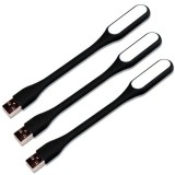 Set 3x Mini lampa portabila,conectare USB,perfecta pentru birou - Negru, Dactylion