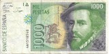 Bancnota 1000 pesetas 1992 - Spania