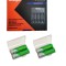 Incarcator USB pentru acumulatori AA, AAA + 4 acumulatori AA, 2600 mAh, Ni-Mh
