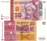 TADJIKISTAN 10 somoni 2018 UNC!!!