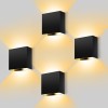 Set 4 Aplica LED Perete 12W, Negru - CN
