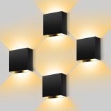 Cumpara ieftin Set 4 Aplica LED Perete 12W, Negru - CN