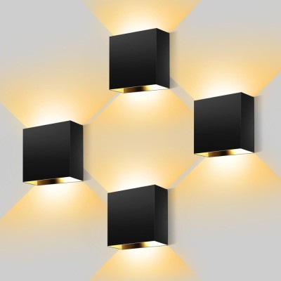 Set 4 Aplica LED Perete 12W, Negru - CN foto