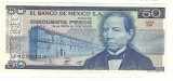 Bancnota 50 pesos 1981, UNC - Mexic