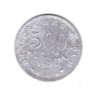Moneda Germania 500 mark 1923 A, stare relativ buna, curata foto