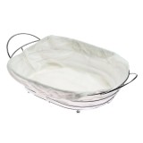 Cos de masa pentru paine, S008X, din otel + bumbac + poliester, 27 x 20 x 7.5 cm