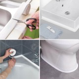 Banda Etanșare Autoadezivă 3.3m x 2.8cm Albă, Banda Adezivă Izolatoare Bucătărie Baie Chiuvetă Aragaz Toaletă, 1 bucată