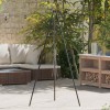 VidaXL Treppied pentru foc de tabără Negru 92 x 92 x 171.5 cm Oțel