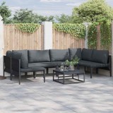 vidaXL Set de canapele pentru grădină 6 pcs Antracit Oțel
