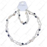 Set colier si bratara din perle sidefate &ndash; Culori variate