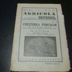M. Gatan - Cresterea porcilor ( interbelica )- Biblioteca agricola