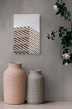 Tablou Canvas Arhitectură Urbană &icirc;n Valuri Geometrice Bej, 26 x 39 cm, CMCLASS