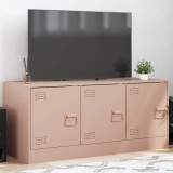 Cumpara ieftin Comodă TV, roz, 99x39x44 cm, oțel