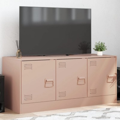 vidaXL Comodă TV, roz, 99x39x44 cm, oțel 841644 foto