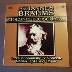 Brahms Violoncello Sonatas Jozef Podhoransky/Marian Lapsansky vinil vinyl