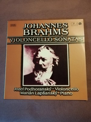Brahms Violoncello Sonatas Jozef Podhoransky/Marian Lapsansky vinil vinyl foto