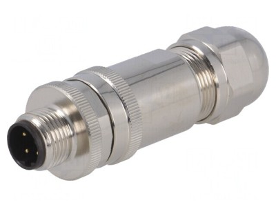 Mufă M12 4 PIN tată Ethernet IP67 dreaptă 250V foto