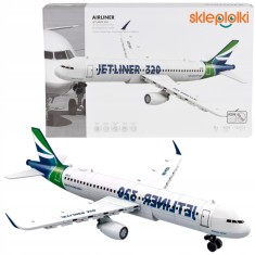 SET DE BLOCURI DE CONSTRUCȚIE AVION DE PASAGERI PENTRU COPII MODEL A-320