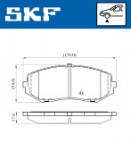 Set placute frana fata SKF VKBP80417A