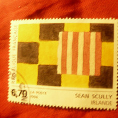 Serie 1 valoare - Franta 1994 - Pictura Sean Scully , stampilat