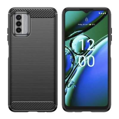 Husa pentru Nokia G42 - Techsuit Carbon Silicone - Black foto