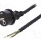 Cablu alimentare AC, 3m, 3 fire, culoare negru, cabluri, CEE 7/7 (E/F) mufa, SCHUKO mufa, PLASTROL - W-97271