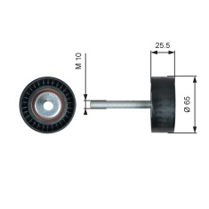 GATES T36772 DriveAlign&reg; Rola ghidare/conducere, curea transmisie