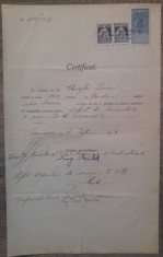 Certificat examen fochist si manuitor de locomobile// Timisoara 1924 foto