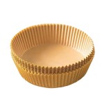 Set 100 bucati hartie de copt pentru friteuza AQOS, hartie, bej, 16 cm
