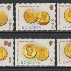 Romania 2006 - #1710 Istoria Monedelor Romanesti - Monede de Aur 6v MNH