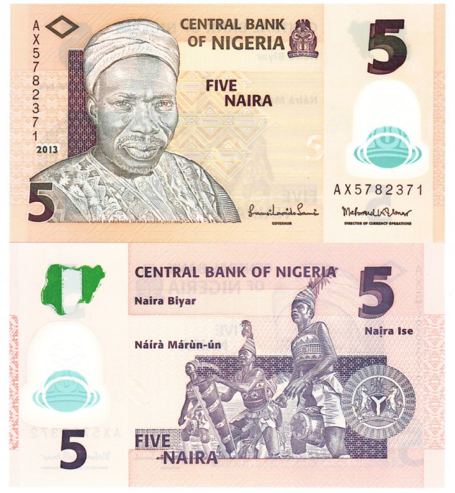 Nigeria 5 Naira 2013 P-38d UNC
