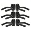 Set 6x suport de perete pentru chitara, acoperit cu spuma, 13 cm, universal, negru