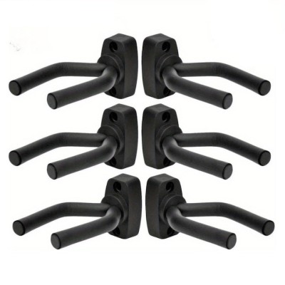 Set 6x suport de perete pentru chitara, acoperit cu spuma, 13 cm, universal, negru foto