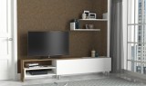 COMODA TV Dizayn - White, Walnut, Alb, 180x41x31 cm