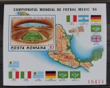 Romania 1986 - Colita C.M. de Fotbal Mexic MNH
