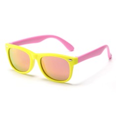 Ochelari de soare pentru copii Techsuit D802, galben roz foto