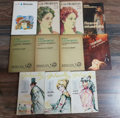 6 x John GALSWORTHY: Forsyte Saga (3vol)/Dincolo /Tenebre /Floarea intunecata... foto