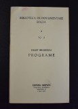 Programe - Faust Bradescu - Dacia - Madrid 1977 - Miscarea Legionara