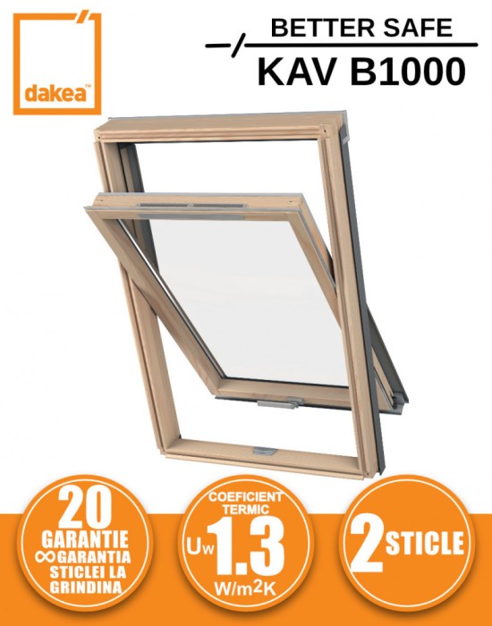 Geam mansarda Dakea Better Safe KAV B1000