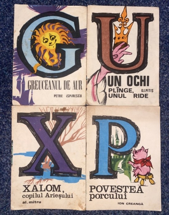 Cărți rare pentru copii &ndash; colecția alfabet &ndash; Ion Creangă &ndash; anii &rsquo;80