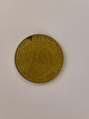 Moneda 10 CENTIMES - 10 CENTIMI - 1984 - Franta - KM 929 (105) foto