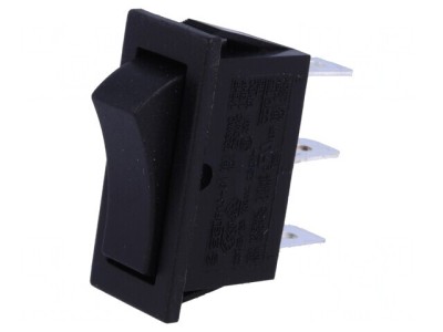 Comutator Basculant ON-ON Negru 10A 250V foto