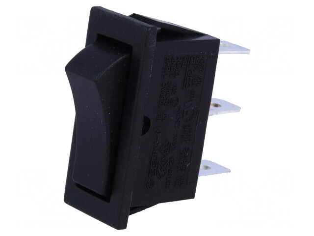 Comutator Basculant ON-ON Negru 10A 250V
