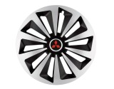 Cumpara ieftin Set 4 capace roti Fox Gri-Negru R14 pentru gama auto Mitsubishi, Autohelix MSA
