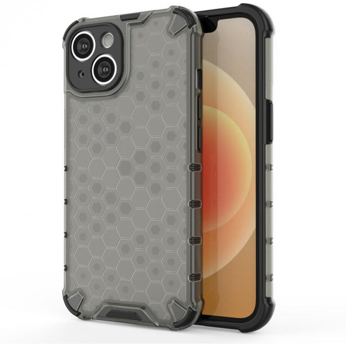Husa iPhone 12 Pro Max 6.7 Plastic HoneyComb Black