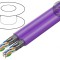Cablu Ethernet S/FTP Cat7 600MHz 2x4x23AWG FRNC Violet